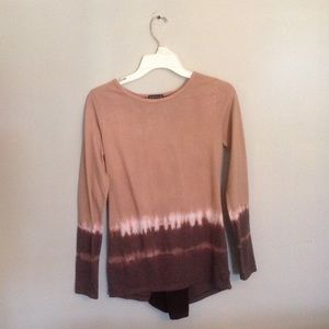 Tan&Brown Tie Dye Top